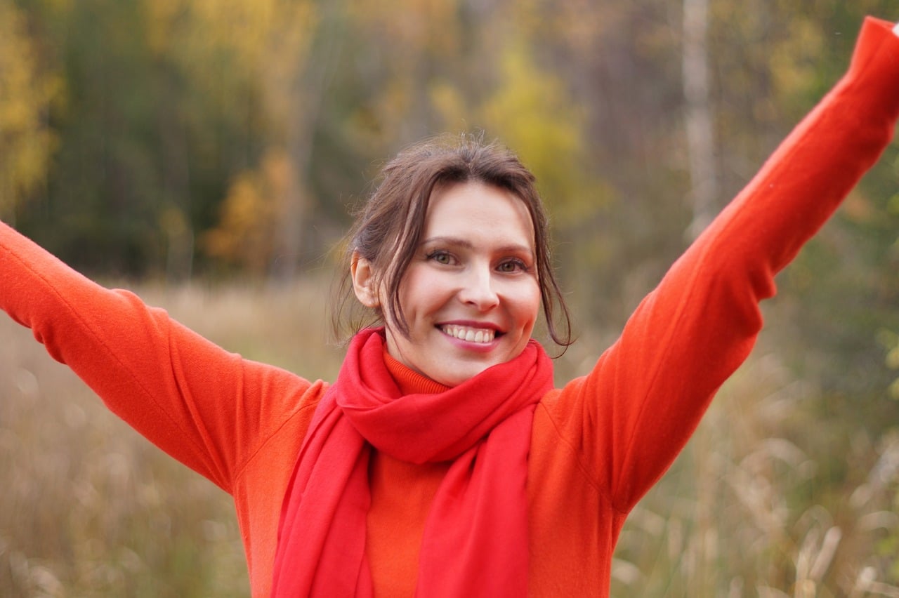 Woman smiling