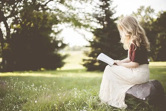 young man reading