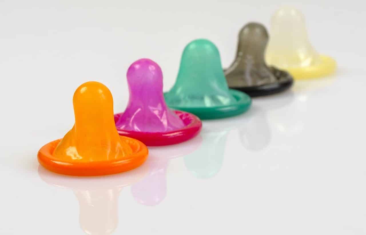 Colorful condoms