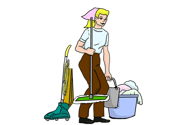 Woman cleaning