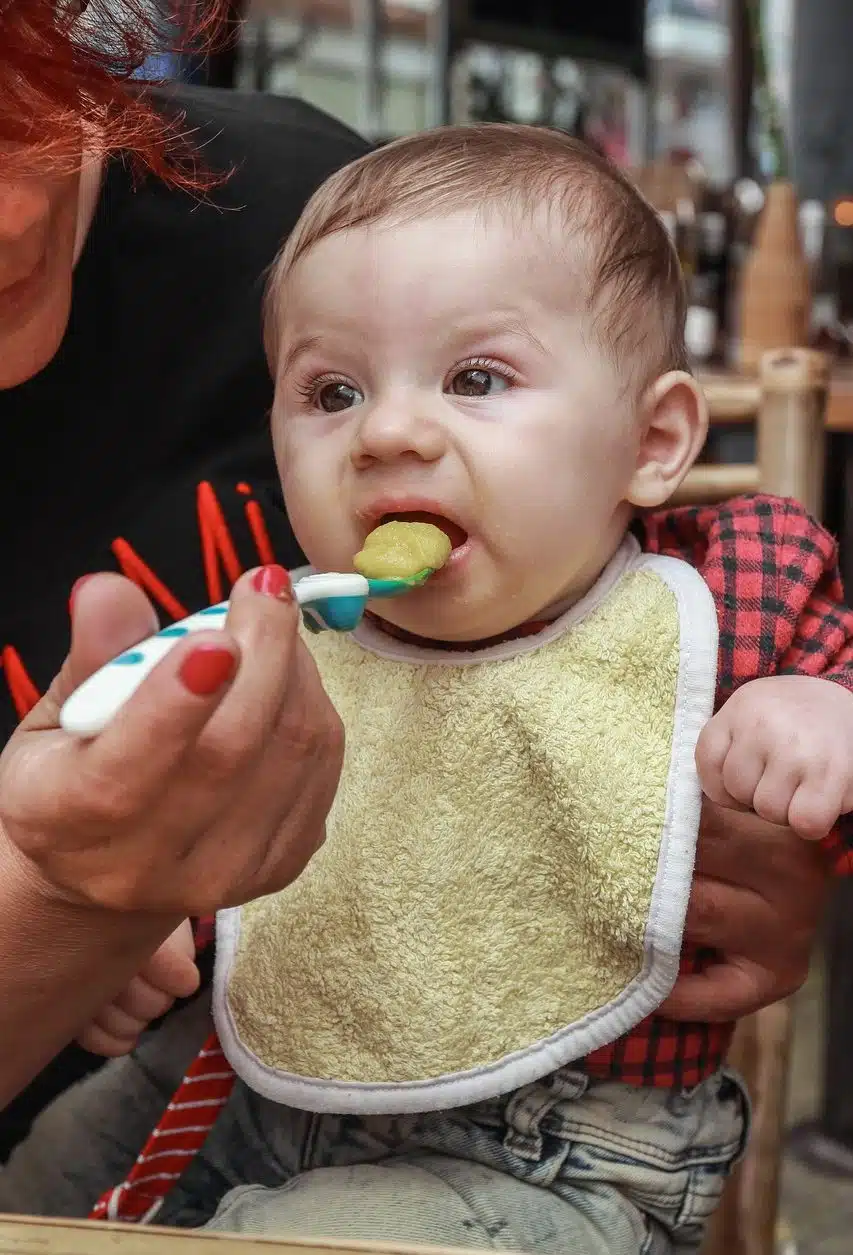 Feeding a baby