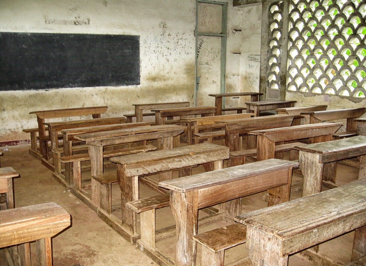 Classroom without students