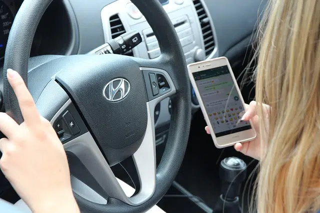 Using the phone while driving