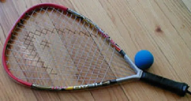 Racquetball racket and ball