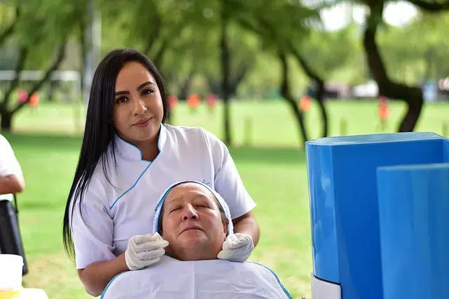 Cosmetology facial treatment