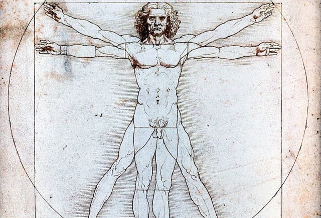 Golden Vitruvian Man