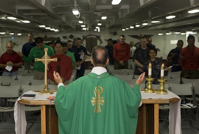 Mass on a boat