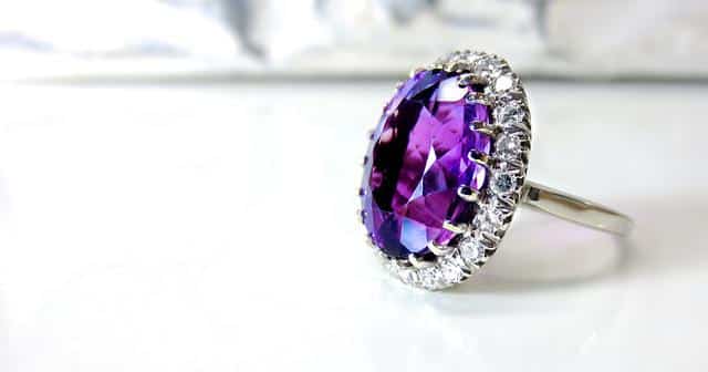 White gold amethyst ring jewelry