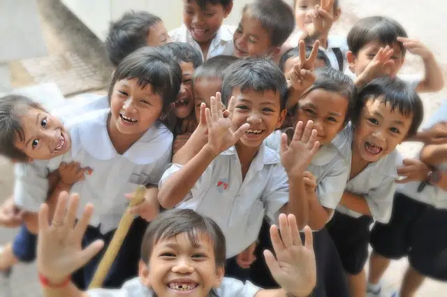 Group of student children