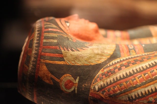 Anthropomorphic Egyptian sarcophagus