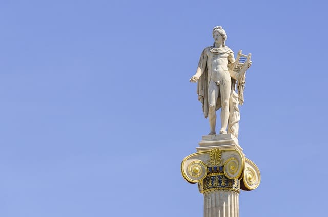 Statue of the god Apollo