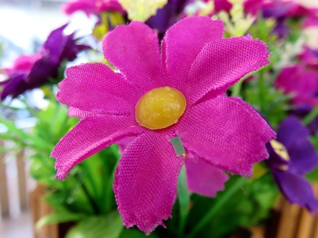 Unfading plastic flower