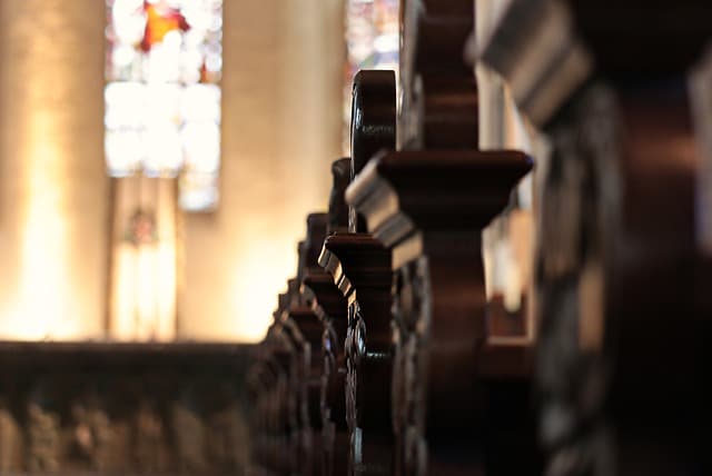 Interior of a catholic church