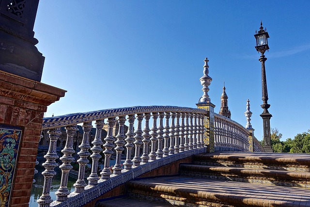 Bridge with railing