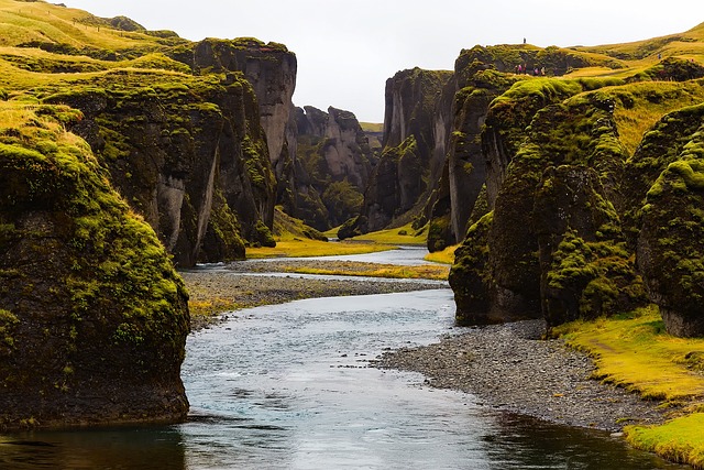 Ravine with watercourse