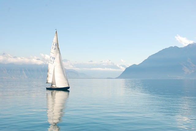 A sailboat in the sea