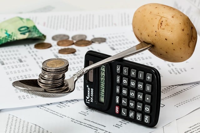 Weighing money and potatoes on a calculator