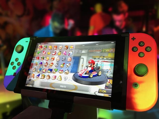 Nintendo Switch with Mario Kart Deluxe