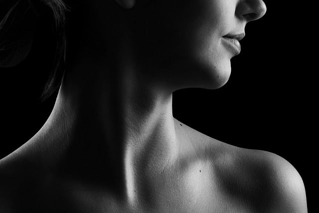 woman&#39;s neck