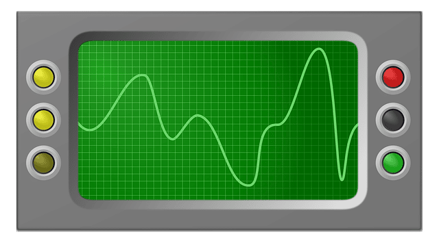 Vector drawing of an oscilloscope