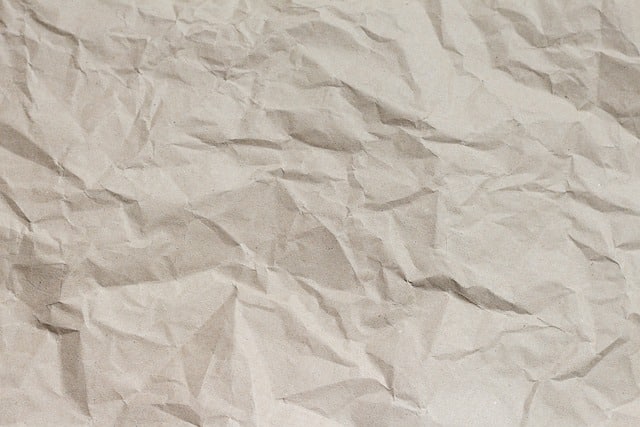 crumpled sheet of paper