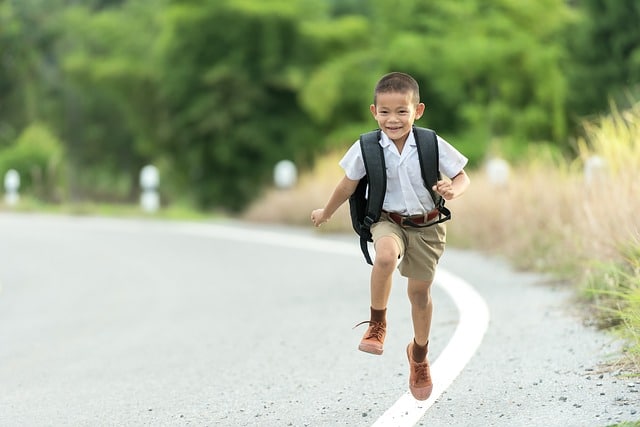 Jumping boy