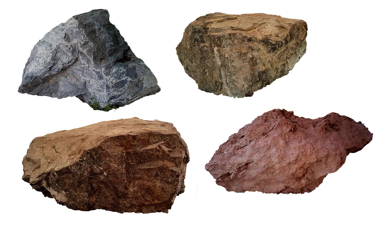 Four examples of limestone