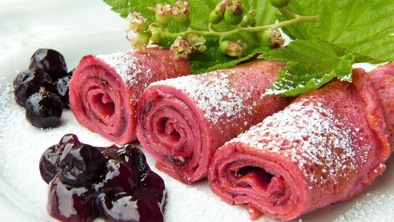 Pancakes stuffed with stevia