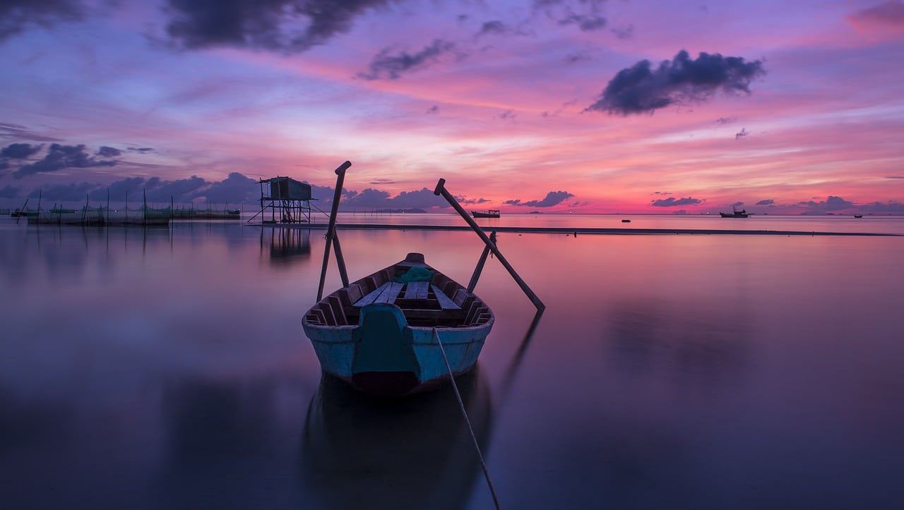 Boat at dawn