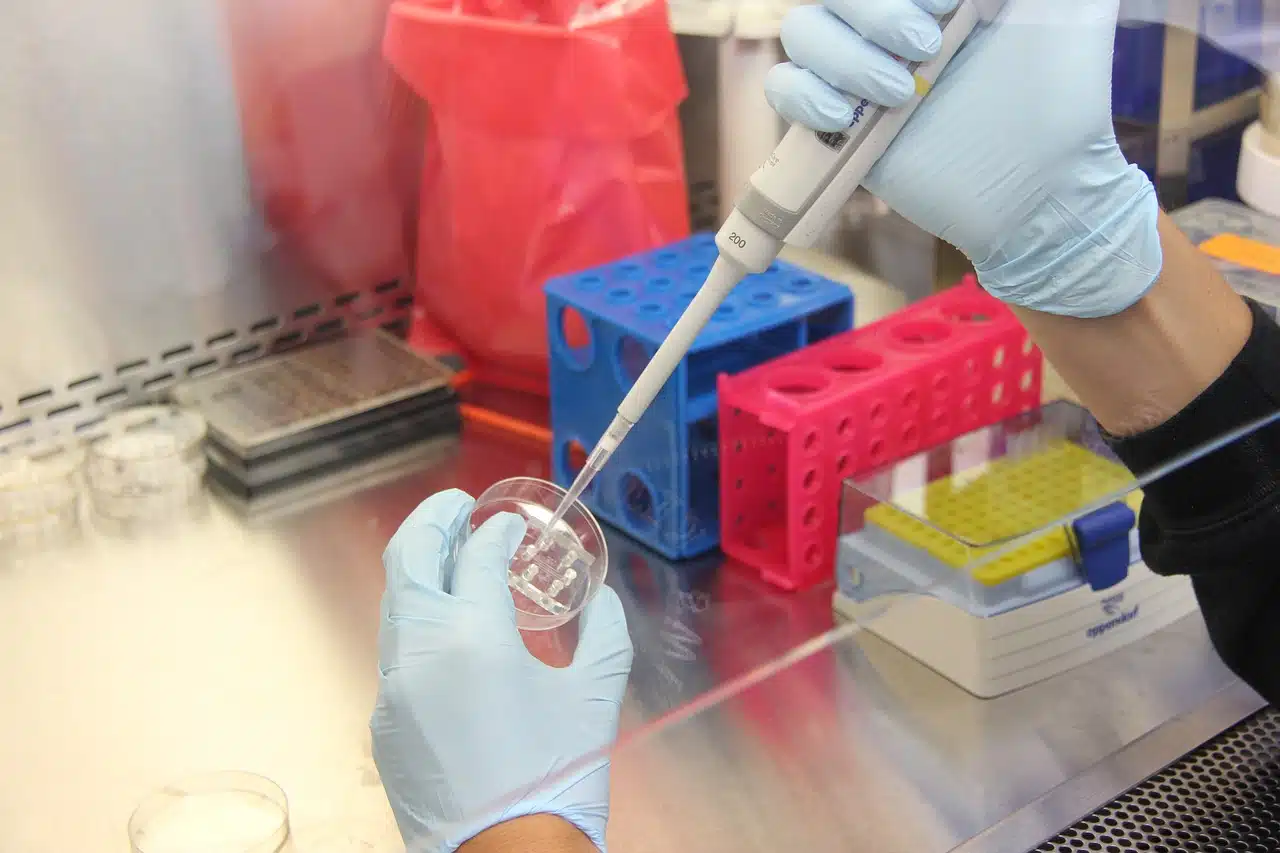 Scientist taking measurements in the laboratory