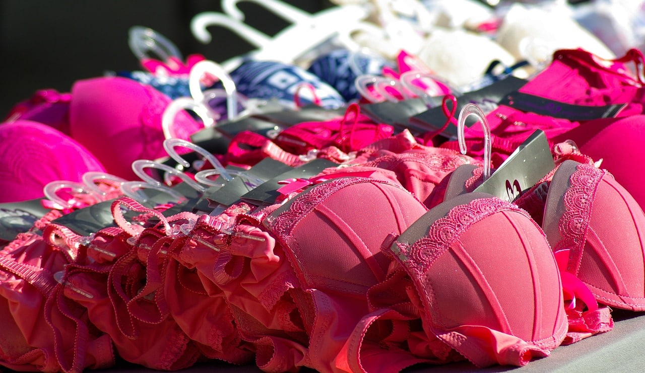 Bras of various colors