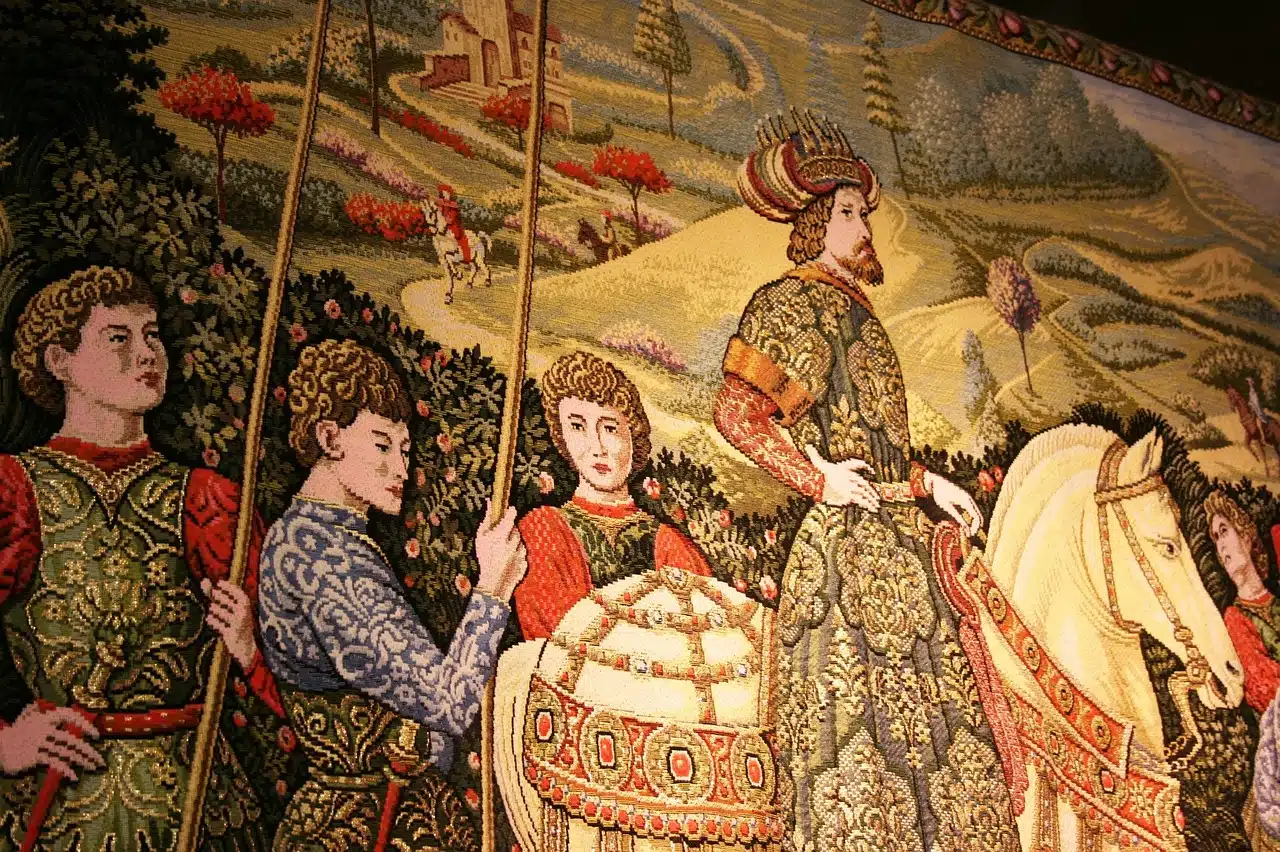 Ancient knights tapestry