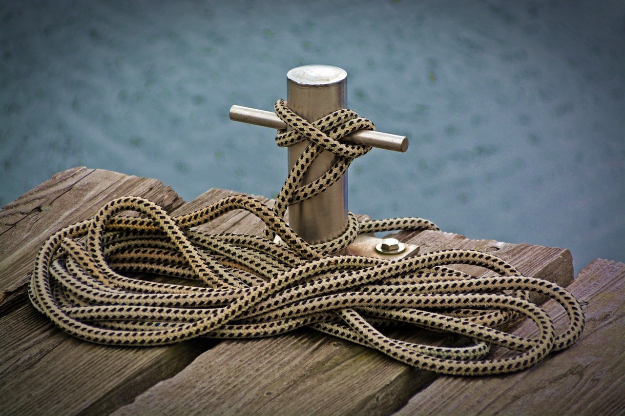 Boat mooring rope