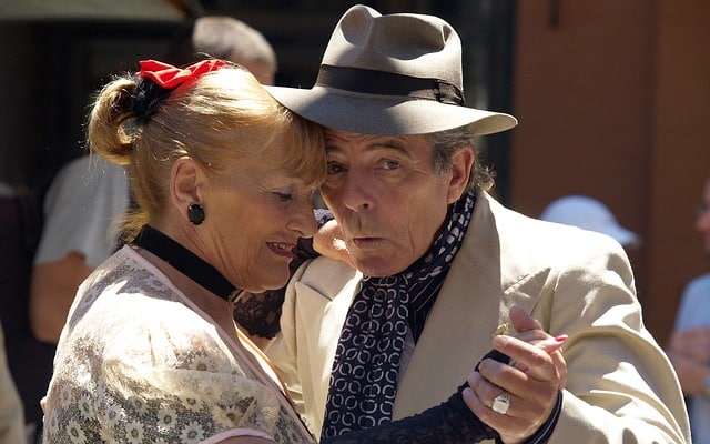 Argentina couple dancing tango