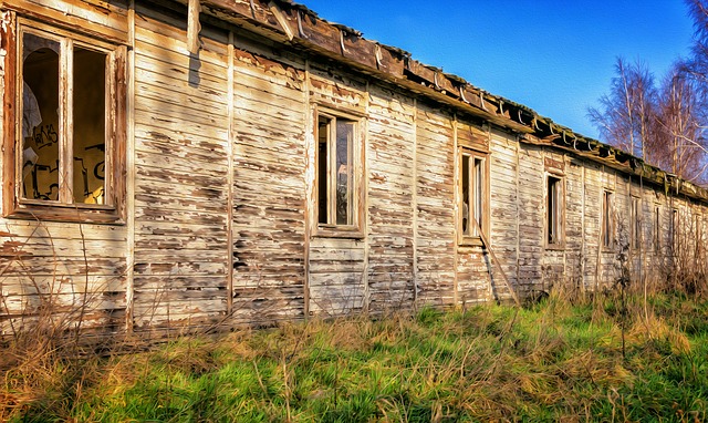 Concentration camp barracks