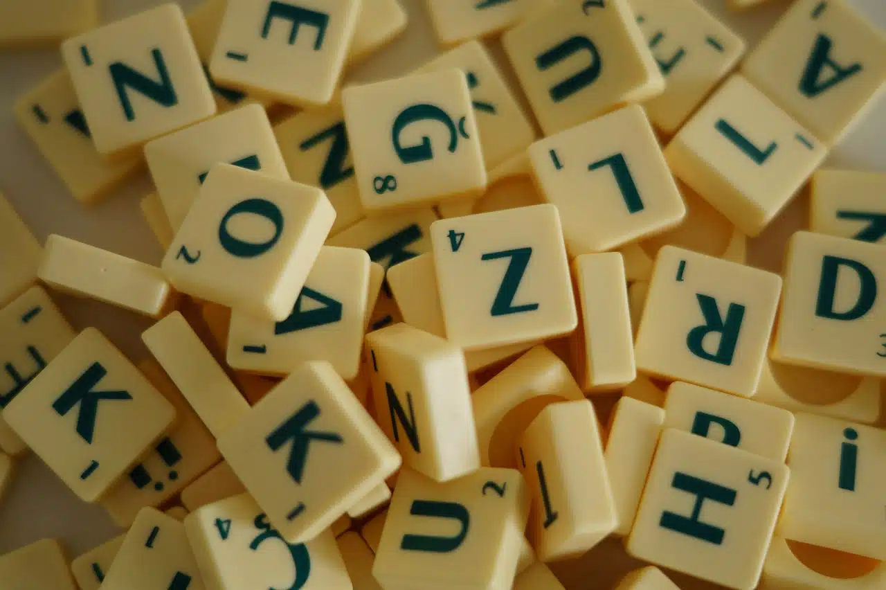 Scrabble tiles