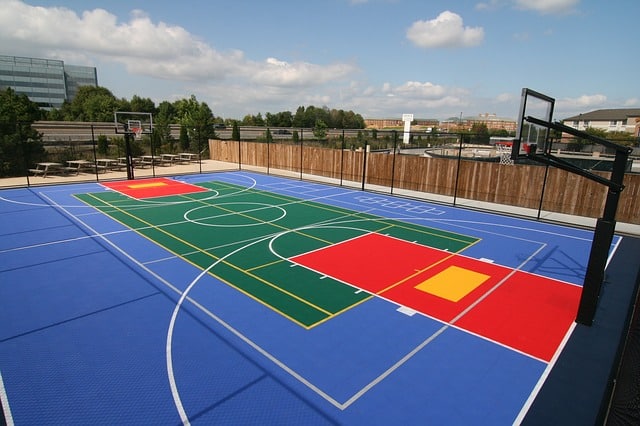 Epoxy resin coating basketball court