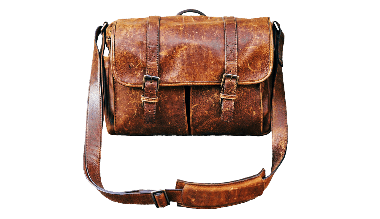 Leather shoulder bag