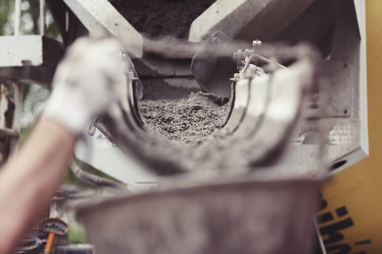 Cement going down the gutter