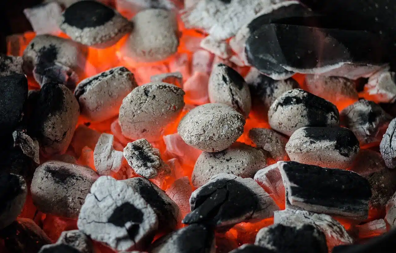 charcoal embers