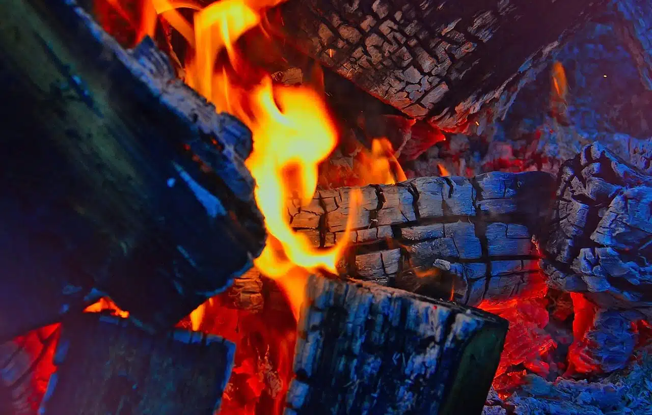 burning firewood