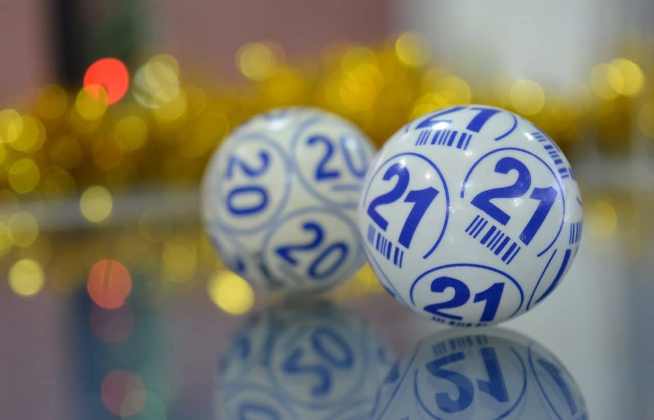 Two balls numbered 20 and 21