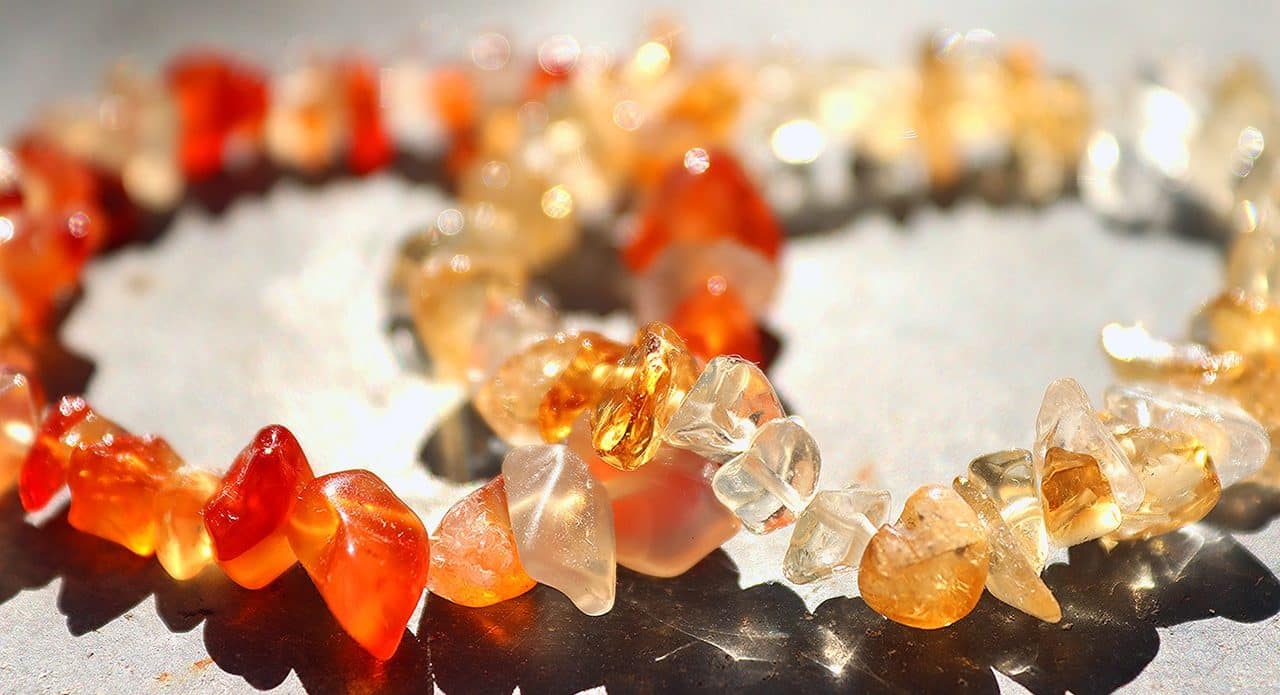 Carnelian and sallow bracelets