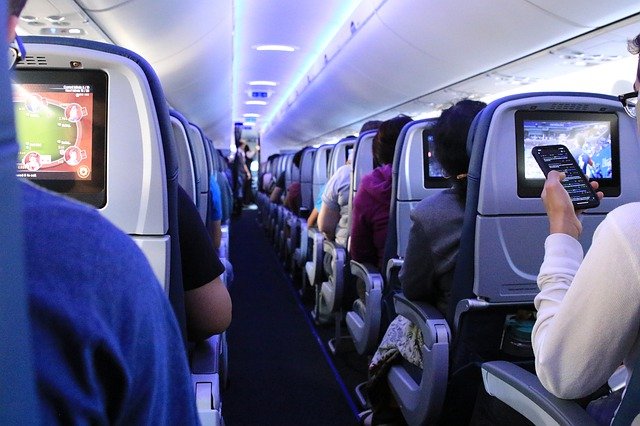 interior of an airplane