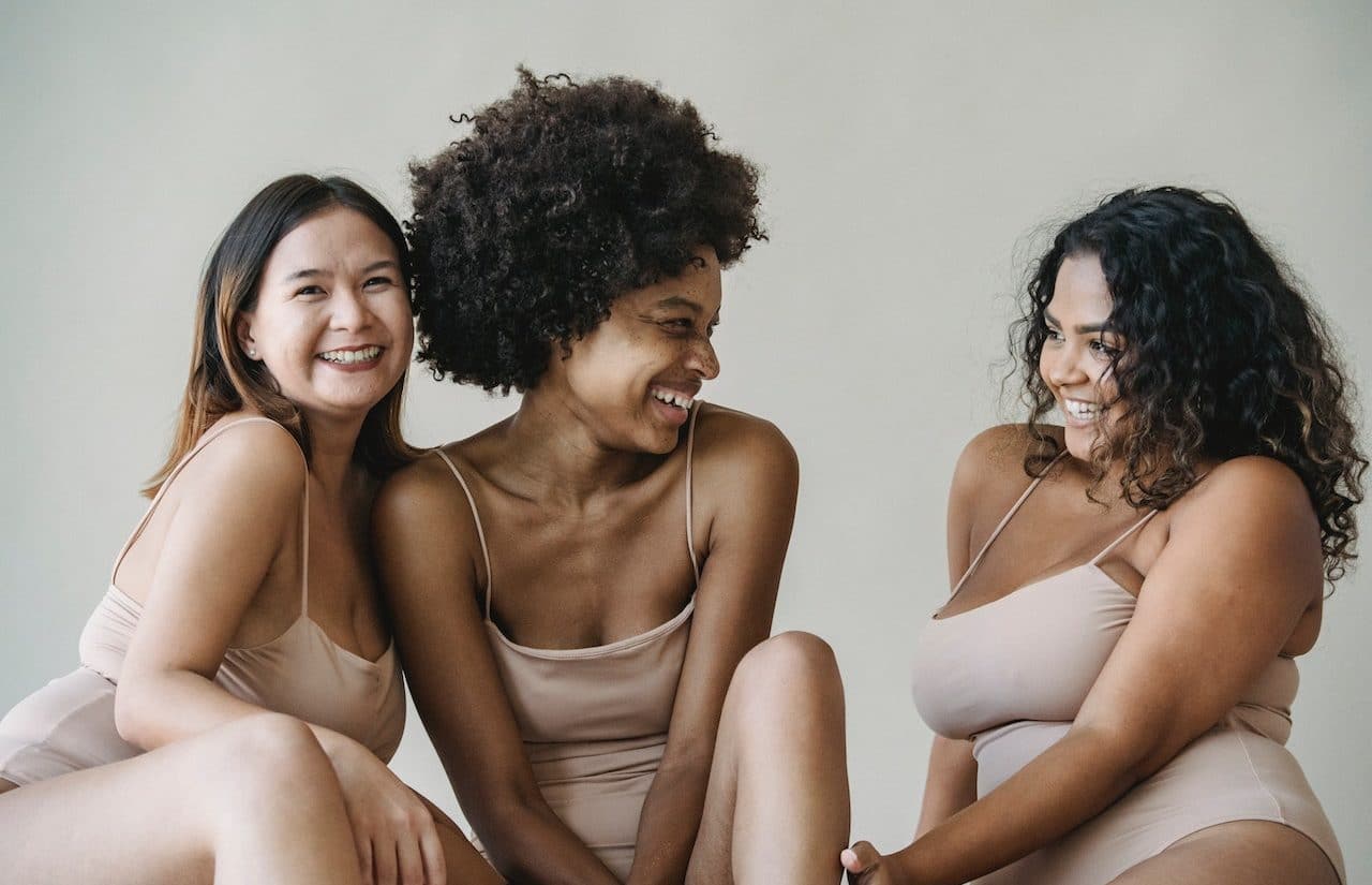 Three women in underwear