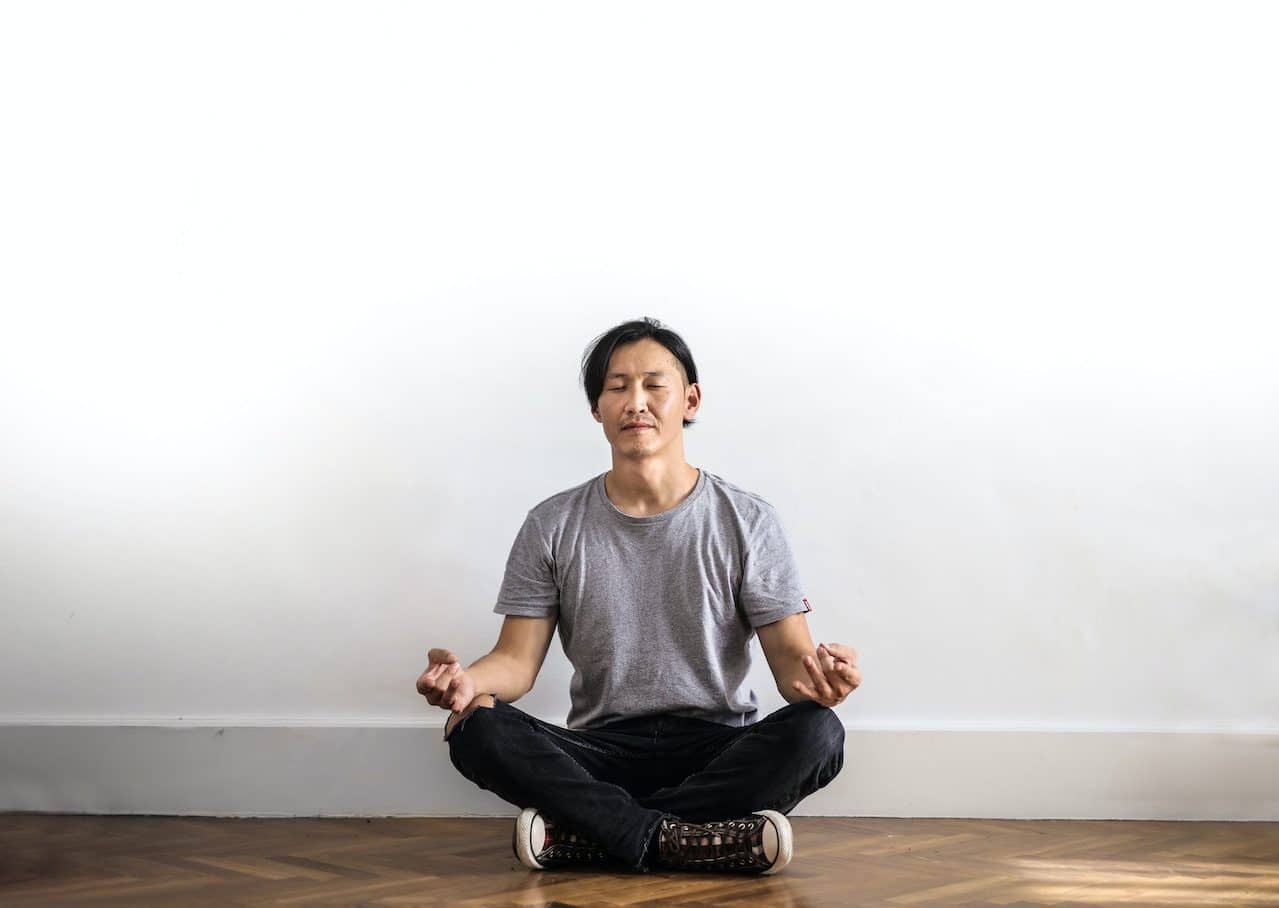 Man meditating