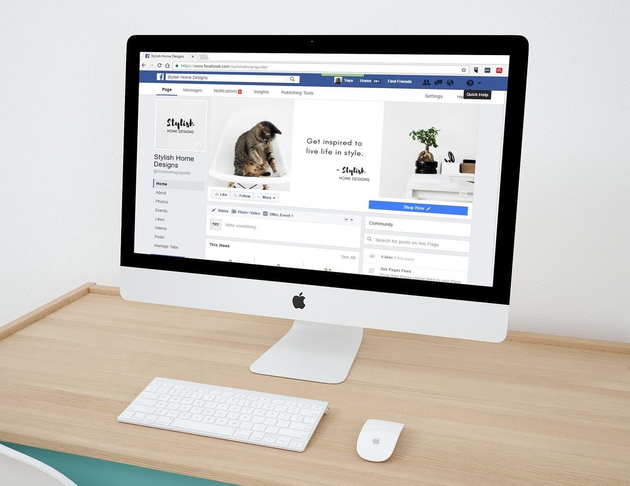 Facebook home page