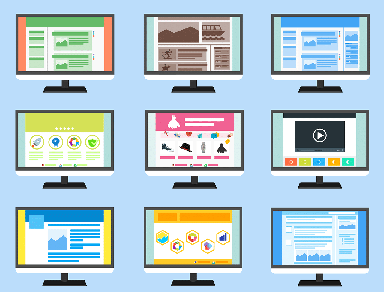 Multiple monitors with different user interfaces