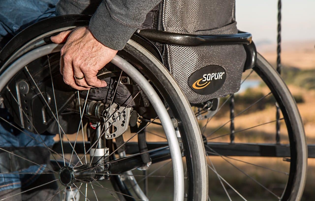 man in wheelchair