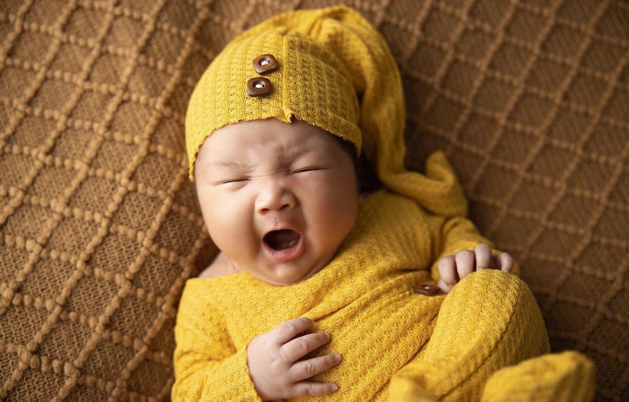 baby yawning